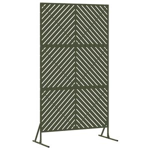 vidaXL Schermo per Privacy 100 x 50 x 180 cm Acciaio Verde Oliva