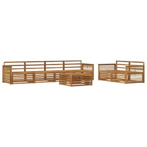 vidaXL Set di divani da esterno 7 pcs Naturale