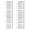 vidaXL Scarpiere 2 pz Bianche 27,5x27x102 cm in Legno Multistrato