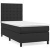 vidaXL Giroletto a Molle con Materasso Nero 80x200 cm in Similpelle