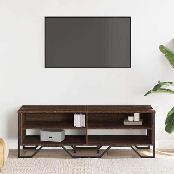 vidaXL Mobile Porta TV Rovere Marrone 122x34x41cm in Legno Multistrato