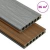 vidaXL Listoni Decking WPC con Accessori Marroni e Grigi 36 m&sup2; 2,2 m