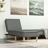 vidaXL Chaise Longue in Tessuto Grigio Scuro