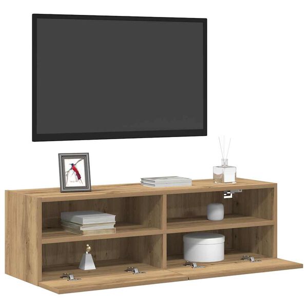vidaXL Mobile TV da parete rovere artigianale 100 x 30 x 30 cm