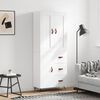 vidaXL Credenza Bianca 69,5x34x180 cm in Legno Multistrato