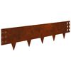 vidaXL Bordura per Prato 10 pcs 100 x 25 cm Acciaio Ruggine