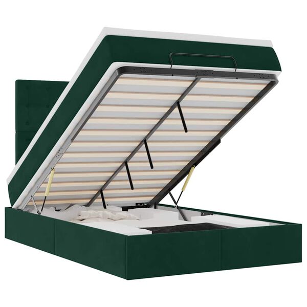 vidaXL Struttura Letto Pouf con Materassi 120x190 cm Velluto