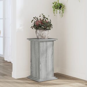 vidaXL Supporto per Piante Grigio Sonoma 33x33x60 cm Legno Multistrato