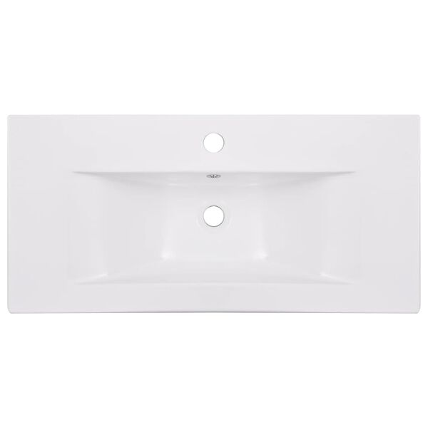 vidaXL Lavabo da Incasso 81x39,5x18,5 cm in Ceramica Bianco