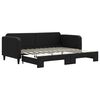 vidaXL Divano Letto con Letto Estraibile Nero 90x200 cm in Tessuto