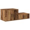 vidaXL Armadio 2 pcs Legno vecchio 127 x 41 x 40 cm Legno multistrato
