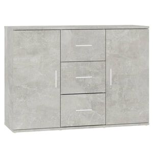 vidaXL Credenza Grigio Cemento 91x29,5x65 cm in Legno Multistrato
