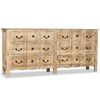 vidaXL Credenza in Legno Massello di Mango 200x40x90 cm