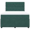 vidaXL Giroletto a Molle con Materasso Verde Scuro 140x200 cm Velluto