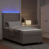 vidaXL Letto a Sorgente LED con materasso Talpa 90 x 200 cm Tessuto