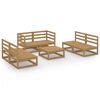 vidaXL Set Salotto da Giardino 7pz Marrone Ambra Legno Massello Pino