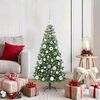 vidaXL Albero di Natale con 150 LED con supporto Verde 120 cm PVC