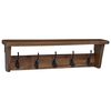 vidaXL Gruccia Marrone 50 x 10 x 14 cm Legno di Mogano Massello