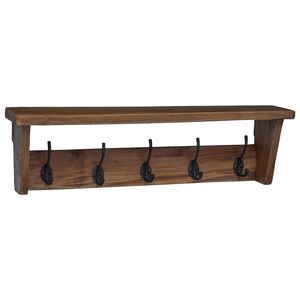 vidaXL Gruccia Marrone 50 x 10 x 14 cm Legno di Mogano Massello