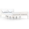 vidaXL Giroletto Bianco in Legno Massello 120x200 cm