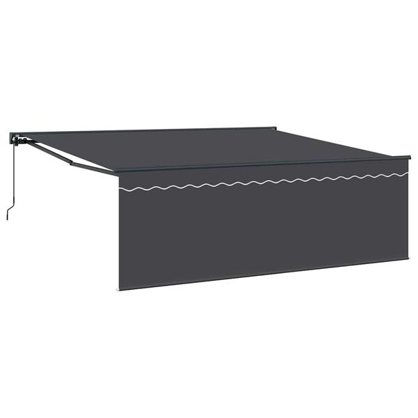 vidaXL Tenda Retrattile Antracite 400 &times; 300 cm Poliestere e Alluminio