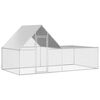 vidaXL Pollaio 4x2x2 m in Acciaio Zincato