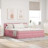vidaXL Letto con Contenitore con materasso Rosa 100 x 200 cm