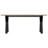 vidaXL Tavolino Salotto Telaio a Y 110x40x45 cm Legno Pino e Acciaio