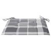 vidaXL Sedie Giardino Cuscini Motivo Quadri Grigio 2pz Massello Teak