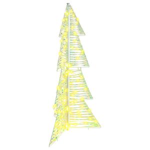 vidaXL Albero di Natale con 100 LED Bianco caldo 120 cm PET
