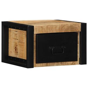 vidaXL Comodino 40x35x25 cm in Legno Grezzo Massello di Mango