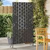 vidaXL Schermo per Privacy Nero 100 x 50 x 180 cm Acciaio