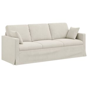 vidaXL Divano Crema 198 x 78 x 80 cm Velluto