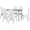 vidaXL Set Sala Da Pranzo 7 Pezzi Bianco