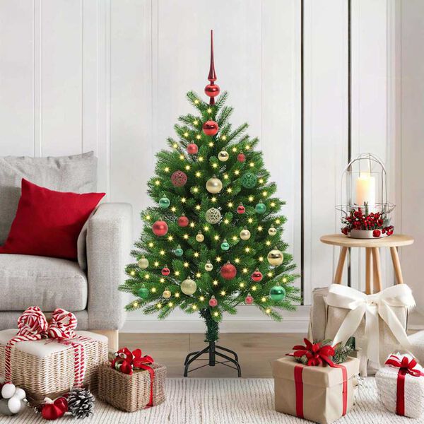 vidaXL Albero di Natale con 150 LED con supporto Verde 120 cm PE