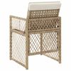 vidaXL Sedie da Giardino con Cuscini 4 pz Beige in Polyrattan