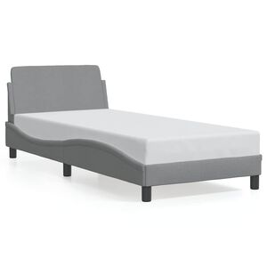 vidaXL Giroletto Dover Grigio Chiaro 80x200 cm Tessuto