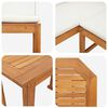 vidaXL Set Panchina da Giardino 3 pcs Marrone Legno di Acacia Massello