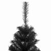 vidaXL Albero di Natale con 150 LED con supporto Nero 150 cm PVC