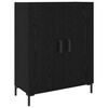 vidaXL Credenza Rovere nero 69,5 x 34 x 180 cm Legno multistrato