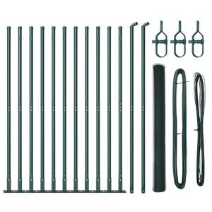 vidaXL Recinzione esagonale con base in cemento 25 x 1,6 m Verde Rete