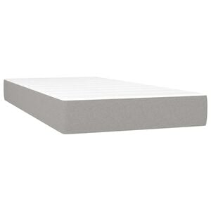 vidaXL Materasso a Molle Insacchettate Media Grigio Chiaro 90x190x20cm