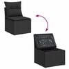 vidaXL Set Divano da Giardino con cuscino 8 pcs Nero Poly Rattan
