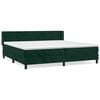 vidaXL Giroletto a Molle con Materasso Verde Scuro 200x200 cm Velluto
