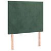 vidaXL Giroletto a Molle con Materasso Verde Scuro 100x200 cm Velluto