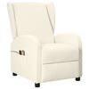 vidaXL Poltrona Wing Back Elettrica Massaggiante Crema in Similpelle
