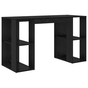 vidaXL Scrivania Rovere Nero Legno ingegnerizzato 130 x 50.5 x 75 cm