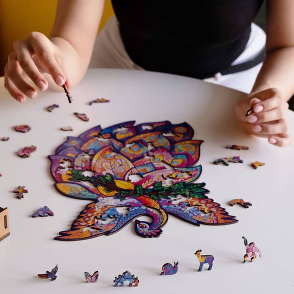 UNIDRAGON Puzzle in Legno 297 pz Fairy Bird King Size30x39 cm