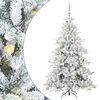 vidaXL Albero di Natale Artificiale con Rami Pieghevoli Bianco 180 cm