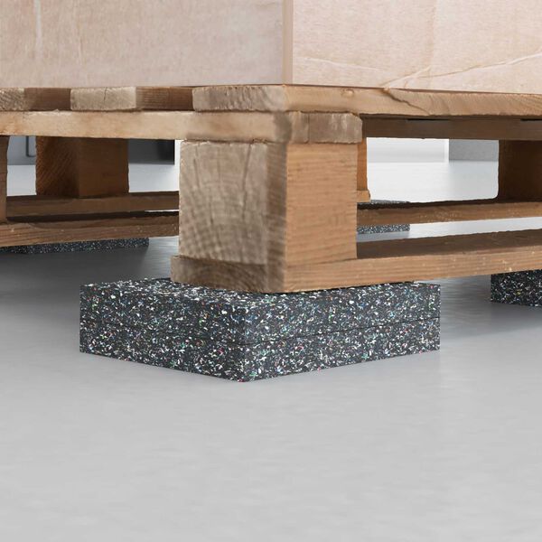 vidaXL Rullo in gomma Nero Gomma